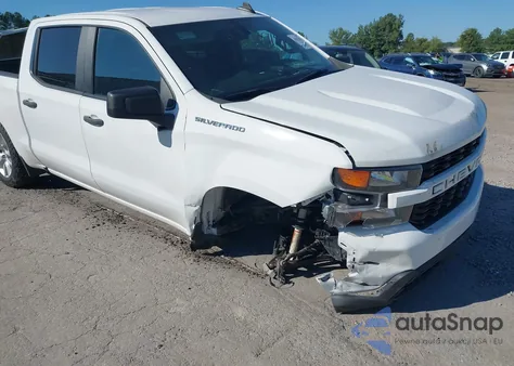 2021 Chevrolet Silverado K1500 Custom из США, поврежденный, VIN 1GCPYBEK2MZ100003